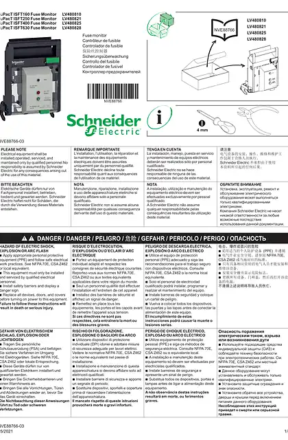 schneider施耐德FuPacT - Fuse Monitor - LV480810 - LV480821 - LV480825 - LV480828 - 说明页